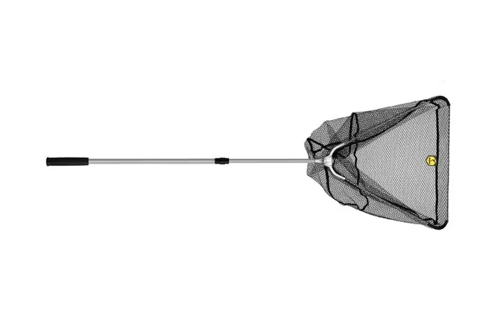 Noutate | Minciog Telescopic Delphin Conector V din Metal si Plasa Cauciucata 60x60cm 2 Tronsoane 1.70m